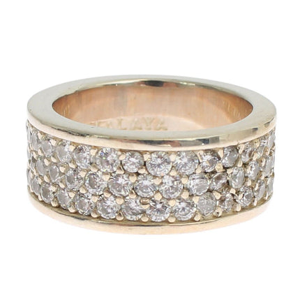 Glamorous Silver CZ Crystal Embellished Ring