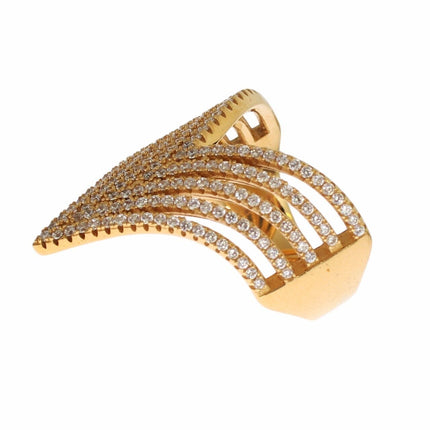 Glamorous Gold Plated Crystal Ring