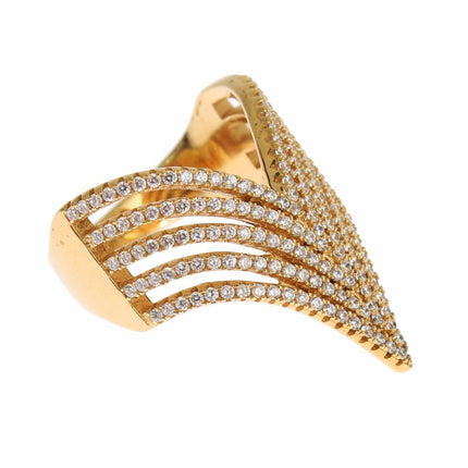 Glamorous Gold Plated Crystal Ring