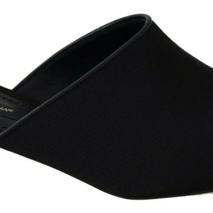 Sandales de glissière Grosgrain noir chic