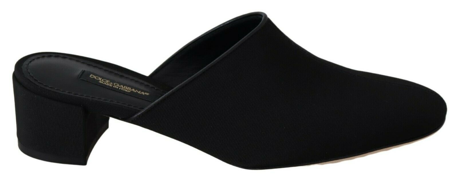 Sandalias de toboganes grosgrain negros elegantes