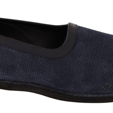 Elegante geperforeerde lederen loafers