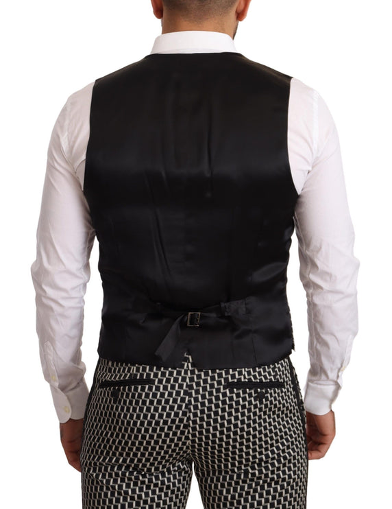 Elegant Martini Black Check Three