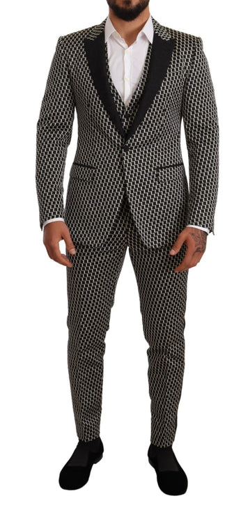 Elegant Martini Black Check Three