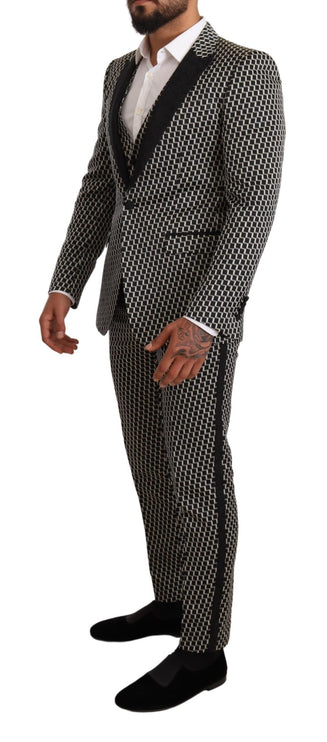 Elegant Martini Black Check Three