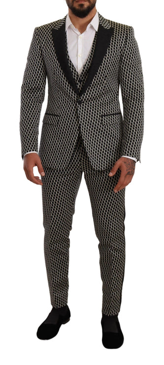 Elegant Martini Black Check Three