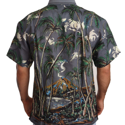 Tropical Elegance Linen Silk Men's Shirt