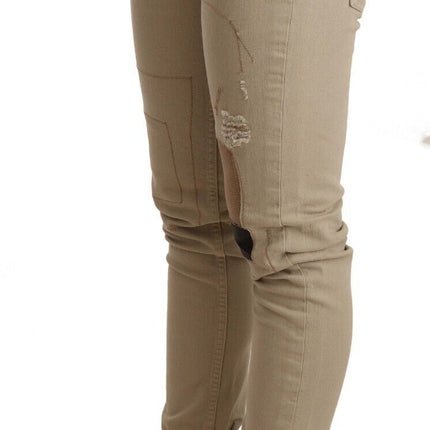 Jean chic slim coton beige