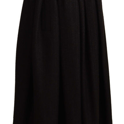 Elegante high taille maxi a-lijn wollen rok