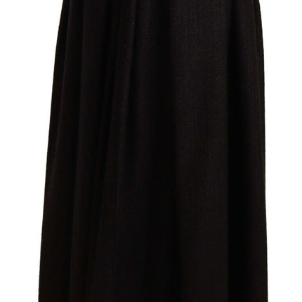 Elegante high taille maxi a-lijn wollen rok