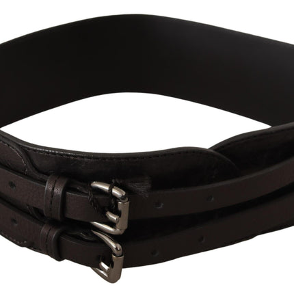 Ceinture en cuir à double boucle élégante