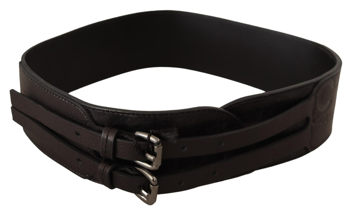 Ceinture en cuir à double boucle élégante