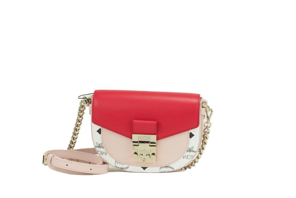 Patricia Mini Firefly Rojo Visetos Cuero Crossbody Cinturón Bolso Bolso