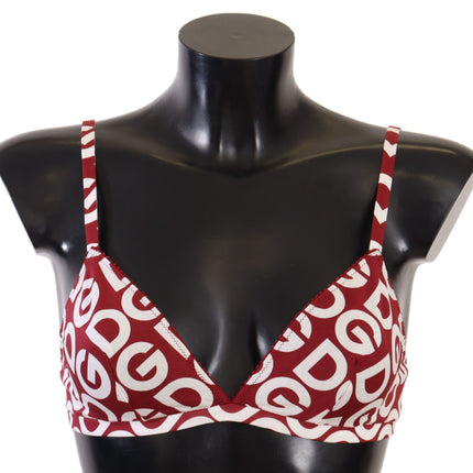 Reggiseno designer stampato con logo rosso