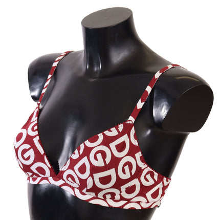 Reggiseno designer stampato con logo rosso