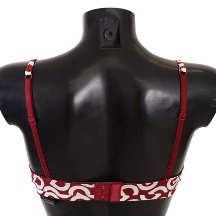 Reggiseno designer stampato con logo rosso