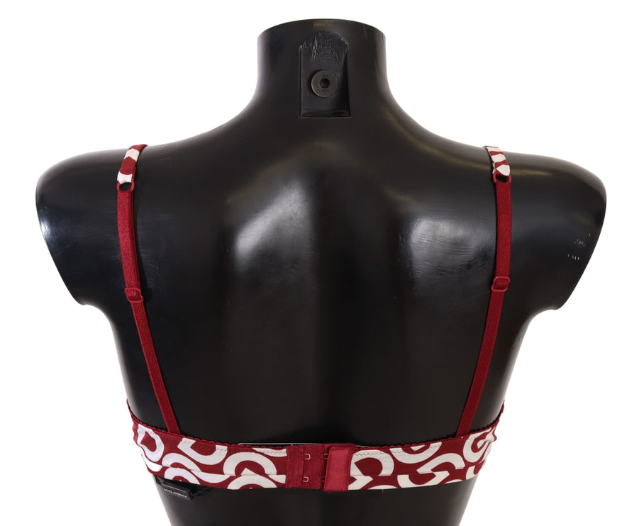 Reggiseno designer stampato con logo rosso