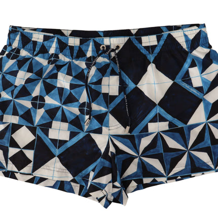 Majestic Majolica Print Swim Trunks