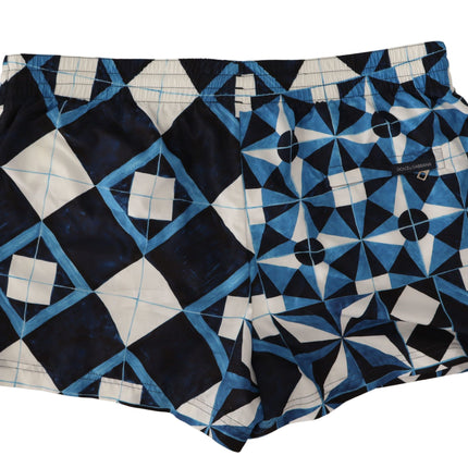 Majestic Majolica Print Swim Trunks