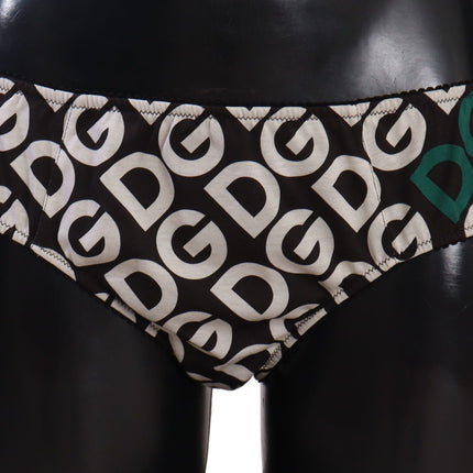 Chic Black & White DG Logo Stampa Bottoms