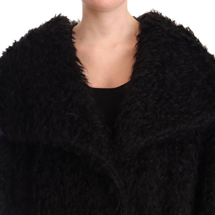 Sleek Runway Fur Cape Trench Jacket