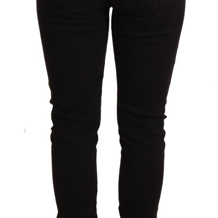 Jean skinny noir élégant mince mince