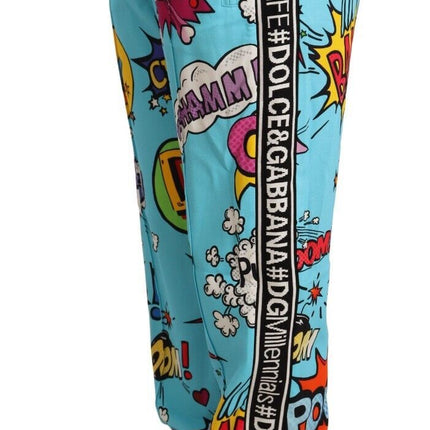 Pantalon de jogger tricoté de dessin animé chic