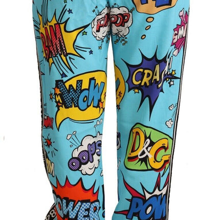 Pantalon de jogger tricoté de dessin animé chic