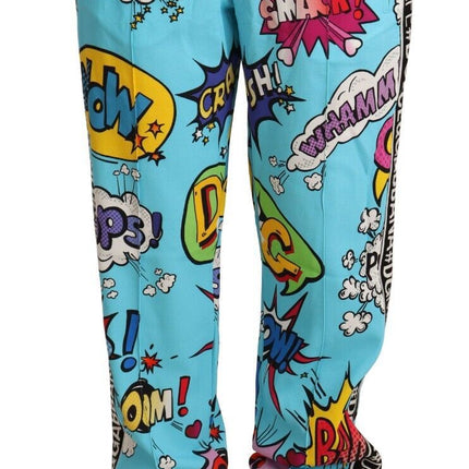 Pantalon de jogger tricoté de dessin animé chic