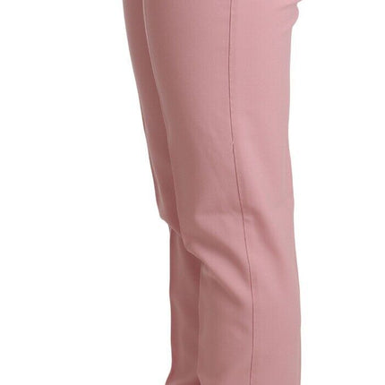 Pantalon élégant en laine conique rose