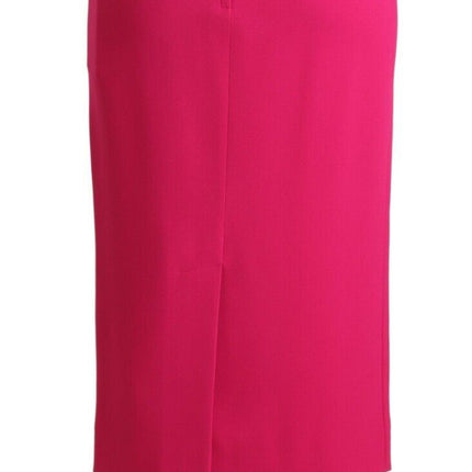 Elegante kokerrok met hoge taille in roze