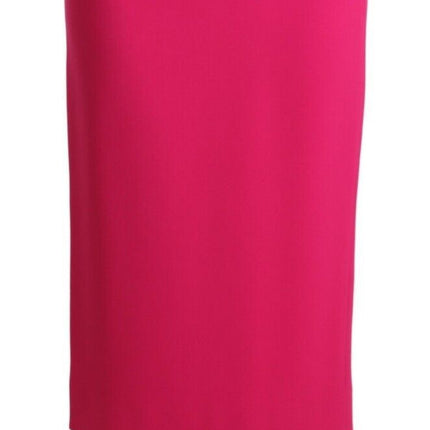 Elegante kokerrok met hoge taille in roze