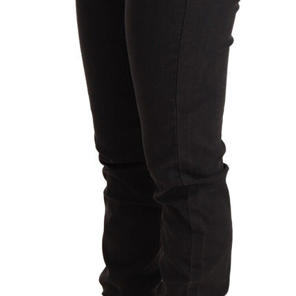 Chic Mid Taist Skinny Black Denim