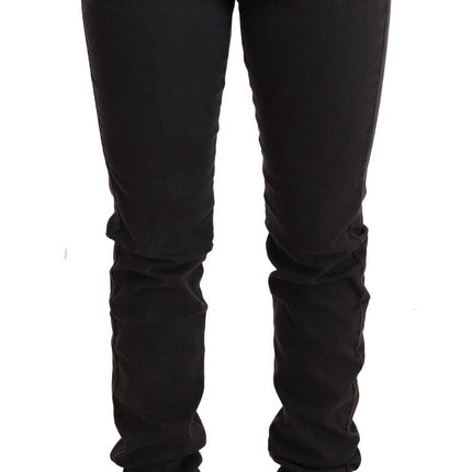 Chic Mid Taist Skinny Black Denim