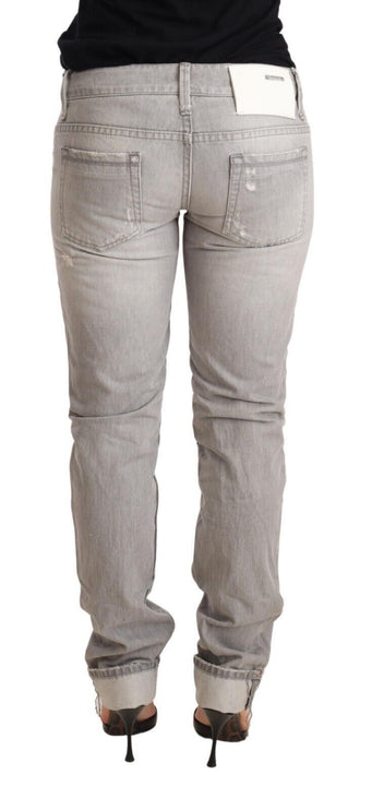 Jeans di lavaggio grigio grigio chic slim fit