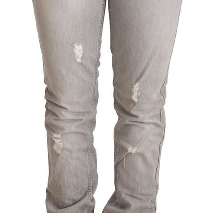 Jeans di lavaggio grigio grigio chic slim fit