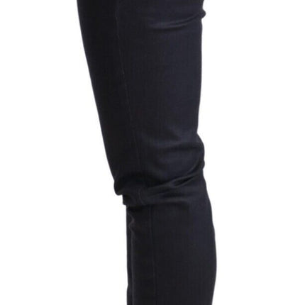 Jean skinny à taille basse bleu foncé chic