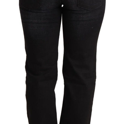 Jeans de corte recto negro elegante