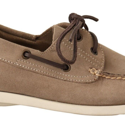 Elegante beige suede mocassins voor de veeleisende heer