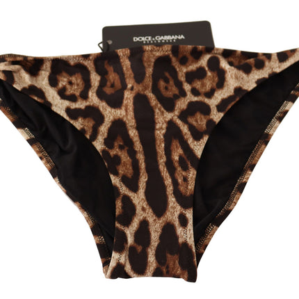 Elegant Leopard Print Bikini Bottom