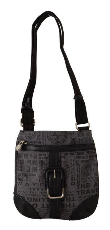 Bolso cruzado de tela gris chic