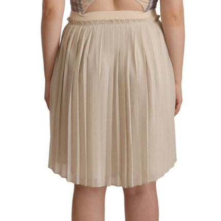 Chic Beige Strapless A-Line Dress