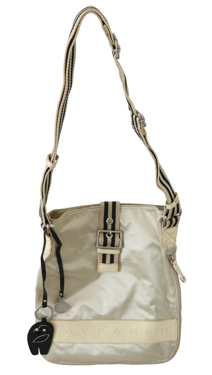 Bolso chic de tela beige