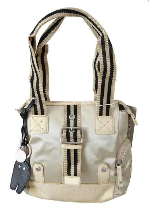 Bolso chic de tela beige