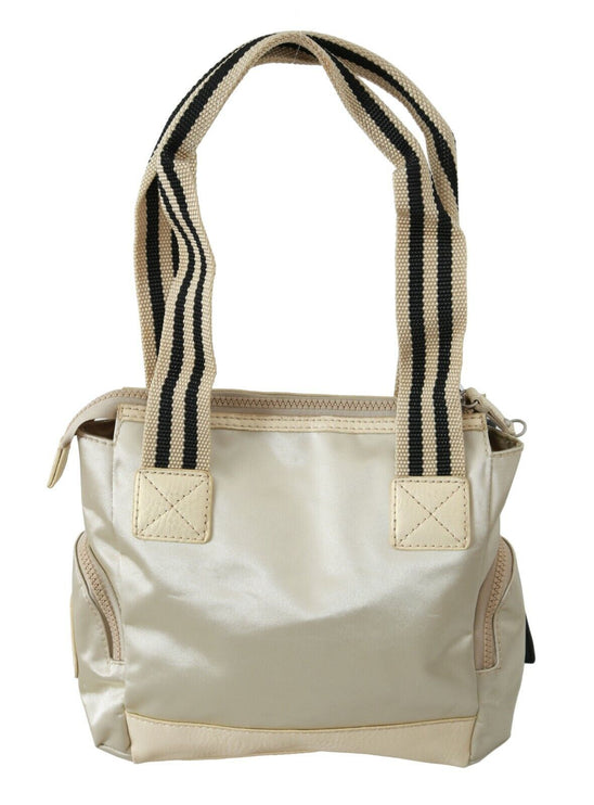 Bolso chic de tela beige