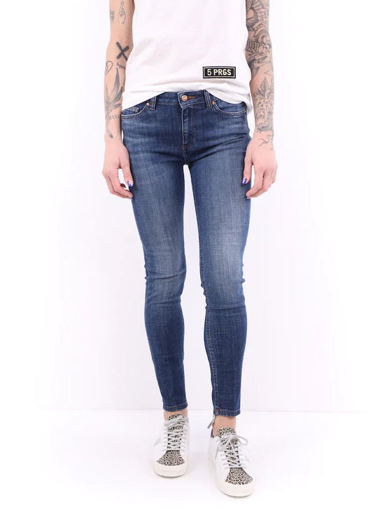 Chic Denim Blue Slim Fit Jeans