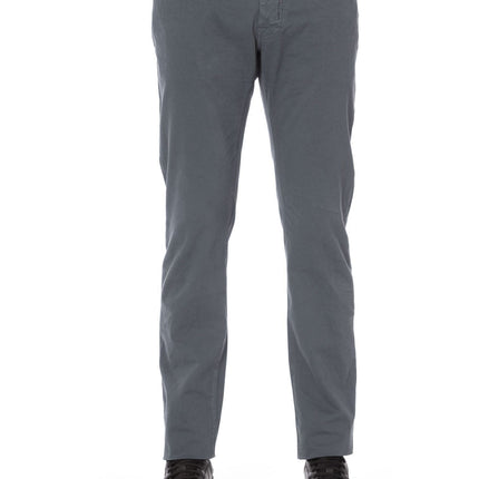 Gray Cotton Men Jeans