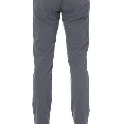 Gray Cotton Men Jeans