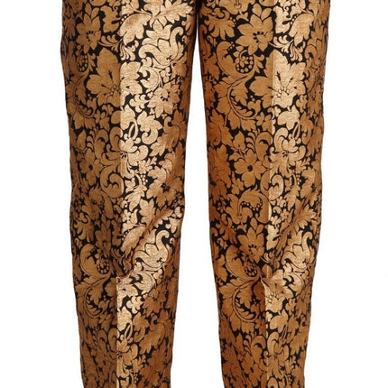 Elegante bloemen Jacquard High Taille -broek