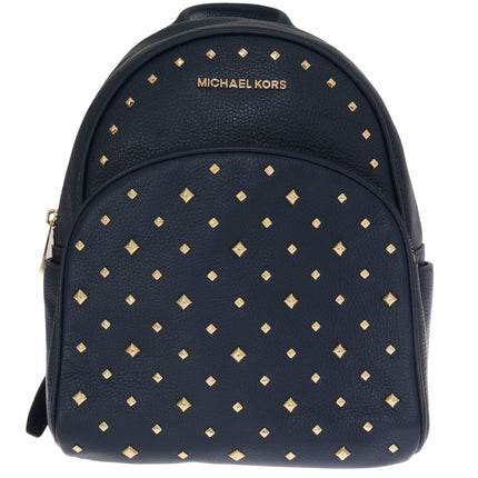 Elegant Leather ABBEY Backpack in Navy Blue